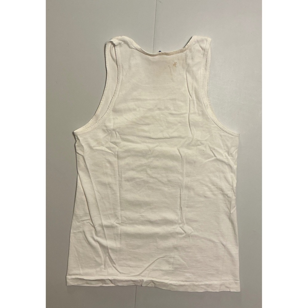 VTG 90s‎ Single Stich Toucan Runner Pensacola Beach Tank Top Mens S White - Picture 2 of 6